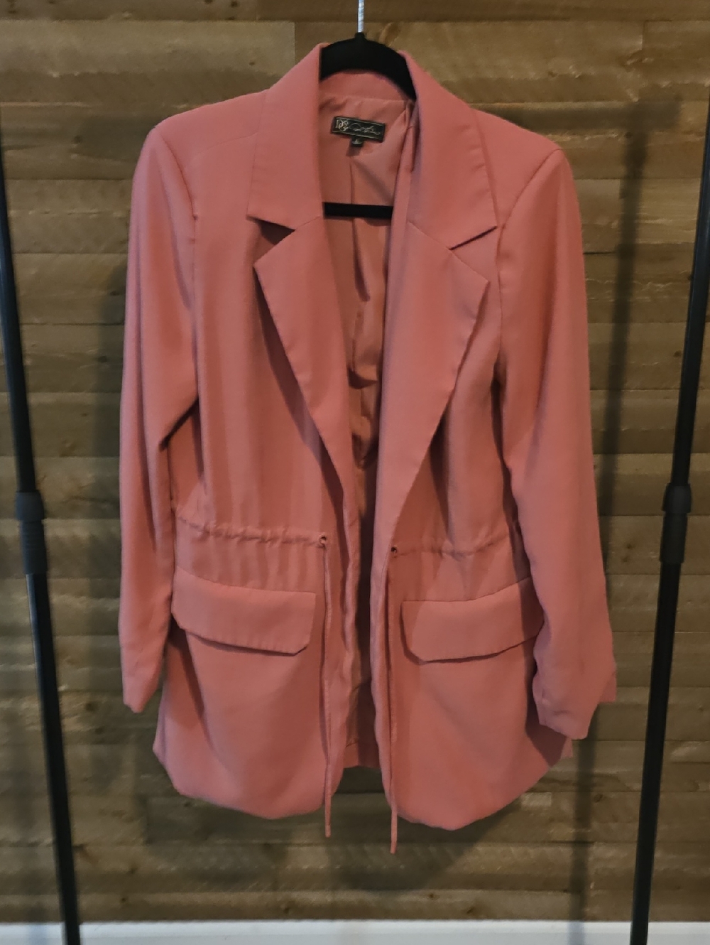 DG2 by Diane Gilman Drawstring Waist Blazer - Dusty Pink (L)